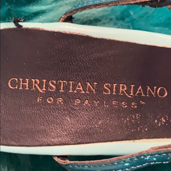 Christian Siriano EUC multi-blue strap wedges! - Picture 4 of 6